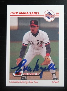 AUTOGRAPHED - Ever Magallanes Impel #91 Colorado Springs Sky Sox 1991 AAA - Picture 1 of 2