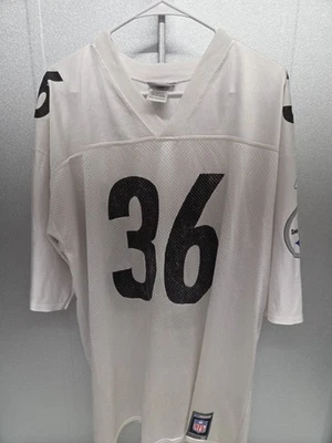 Camiseta deportiva auténtica Reebok Pittsburgh Steelers #36 Jerome Bettis talla XL Foto 1 de 4