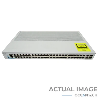 Cisco WS-C2960L-48TS-LL V02 48-Port Ethernet Switch No Ears - Image 1 of 4