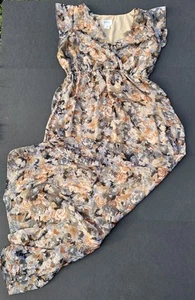 Abito da sole vintage maternità maternità medio cottage core floreale grigio allattamento - Foto 1 di 11