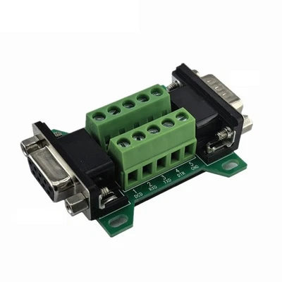 DB9MFA Terminal Block Adapter Board Solderless Connector Male Female Link - Image 1 of 4