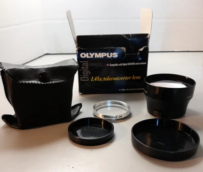 Olympus 1.45x Teleconverter Lens with Pouch For 500/600 Series Cameras - Image 1 of 4