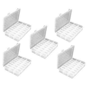 5x Sortimentkasten 24 Fächer Kleinteilmagazin Kleinteilebox Set Angler Organizer - Bild 1 von 4
