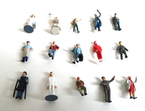 Preiser ua. - Passanten Arbeiter Wanderer Figuren  ---- COK 493 - Bild 1 von 2