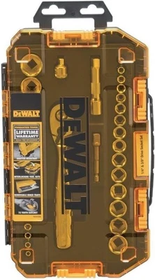 DEWALT Drive Socket Ratchet Set with Carrying Case 34 Piece - Image 1 of 4