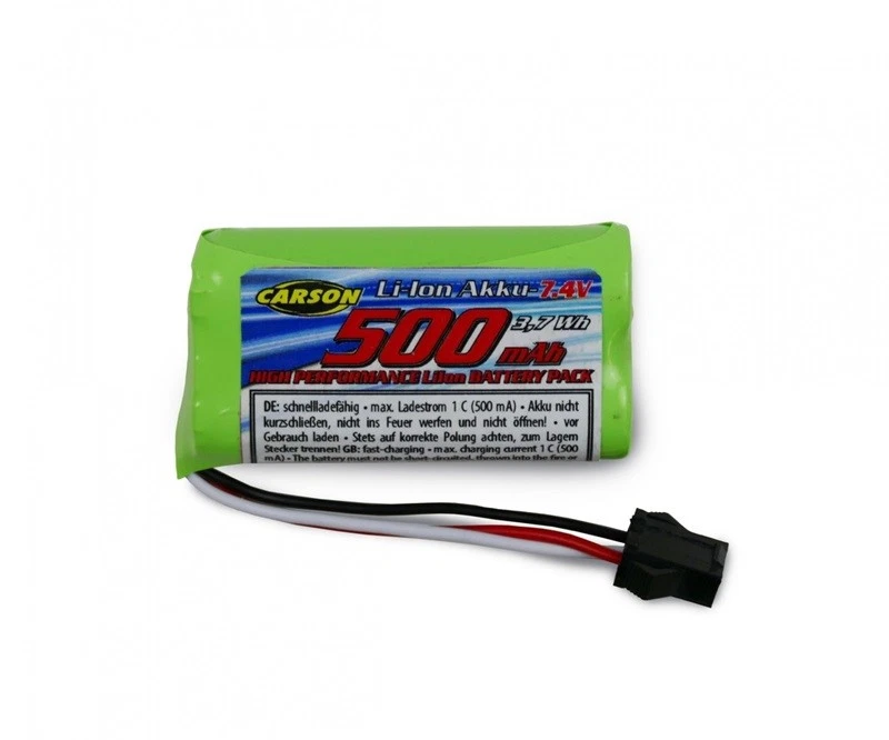 Carson 500608290 - 7 4V/500mAh LiIon Akku Glow Devil JST-4 - Neu