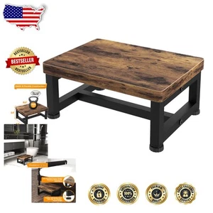 Heavy-Duty Wooden Step Stool with Non-Slip Feet - Perfect for Kids & Adults - Picture 1 of 8