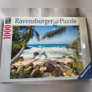 Ravensburger 1000 Piece Puzzle Tropical Beach Scene Softclick Technology No. 192 - Picture 1 of 8
