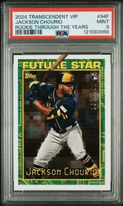 2024 Topps Transcendent Rookie Through The Years Jackson Chourio #/100 PSA 9 - Imagen 1 de 3