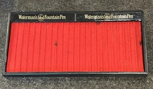 VINTAGE WATERMANS IDEAL FÜLLFEDERHALTER LADEN DISPLAY TABLETT ROT FILZ FASST 23 STIFTE🔥 - Bild 1 von 14