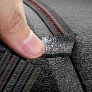 Car PU Leather Dashboard Gap Decor Line Strip Sticker Molding Trim Accessories - Foto 1 di 17