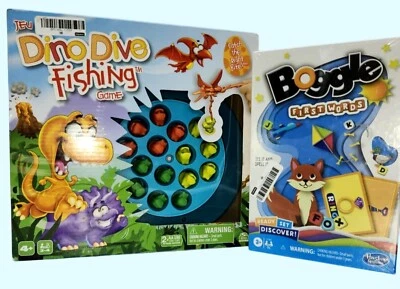 Dino Dive Fishing Game & Boggle First Words Kids Educational Interactive Fun NIB - Image 1 of 4