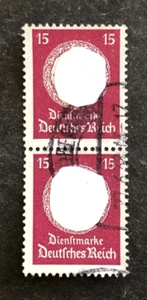 Mi. Nr. 139 Dienstmarke als senkrechtes Paar gestempelt - Bild 1 von 1