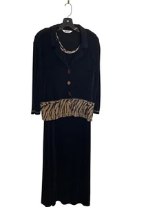 VESTIDO MAXI MUJER NINA PICCALINO VINTAGE AÑOS 90 CON CHAQUETA A JUEGO TALLA M - Imagen 1 de 8