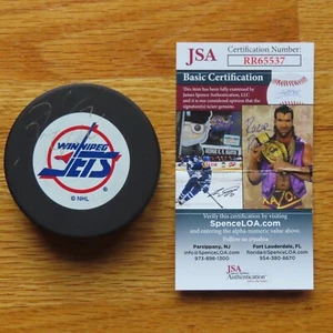 KEITH TKACHUK signed WINNIPEG JETS (538 Goals) Puck JSA - Picture 1 of 3