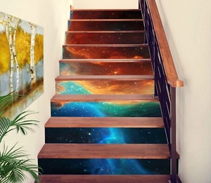 3D Color Starry 102 Stair Risers Decoration Photo Mural Vinyl Decal Wallpaper - Picture 1 of 6