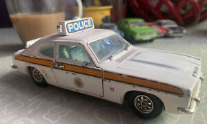 Dinky #2253; 1/25 Scale Ford Capri Police Car, Large, Intact & Complete; UK 1973