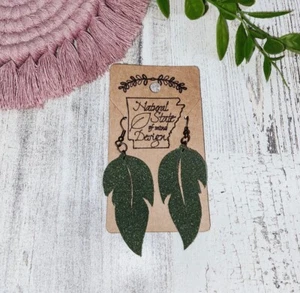 Handmade Boho Felt Dangle Earrings - Picture 1 of 5