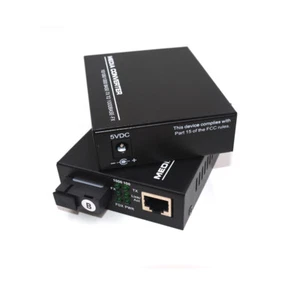 1000 Mbps Gigbit Ethernet Transceiver Fiber optic SC Single mode Up 20Km - Afbeelding 1 van 12