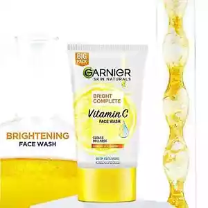 Garnier Skin Naturals Bright Complete Vitamin C Face Wash 100gm exp 7/27 - Picture 1 of 2