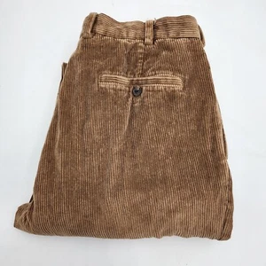 Vintage Brooks Brothers Elliot Corduroy Pants 35X29 Cuffed Y2K Pleated Brown - Picture 1 of 7