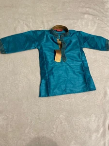 Boys Indian Sherwani Kurta Ethnic India Wedding Kids Fancy Suit w Matching Pants - Picture 1 of 6