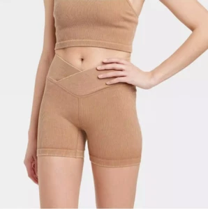 JoyLab Damen Cross Waistband High-Rise sportliche braune Fahrradshorts Größe XXS - Bild 1 von 10