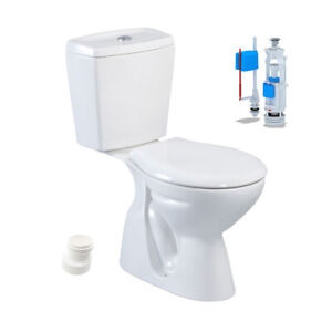 Stand-WC mit Taharet Keramik-Spülkasten Softclose WC-Sitz Toilette WC Senkrecht