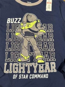DISNEY BUZZ LIGHTYEAR BLUE SHIRT TOP BOYS SZ 6 COTTON BLEND - Picture 1 of 1