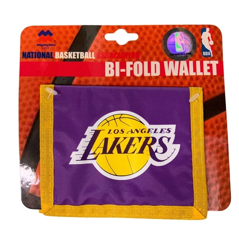 Vintage Mighty Mac Sports NBA Los Angeles Lakers Purple Bi-Fold Wallet Cover