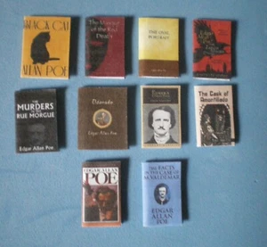 Dolls House miniatures accessories - Edgar Allan Poe books - Picture 1 of 1