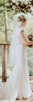 Mikaella by Paloma Blanca White Wedding Dress Style #2250 | Size 4 - Image 1 of 4