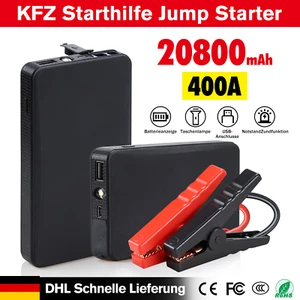 20800mAh 400A Auto KFZ Starthilfe Jump Starter Ladegerät Booster Power Bank PKW - Bild 1 von 16