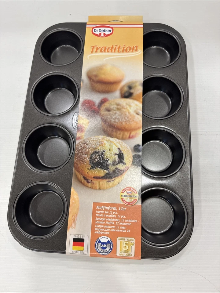 Dr. Oetker 12er Muffinbackform Muffinform Muffinbackblech Muffin Tradition 1482 - Bild 1 von 3