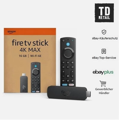 Amazon Fire TV Stick 4K Max 2. Generation (neueste) 16 GB Wi-Fi Neu OVP Händler - Bild 1 von 4