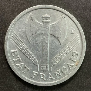 FRANCE 1942 coin 1 Franc Etat Francais Vichy French State WWII WW2 World Coin - Picture 1 of 2
