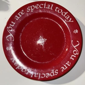 The Red Plate You Are Special Today 10.5" Waechtersbach Alemania Momentos Especiales - Imagen 1 de 4
