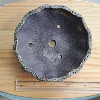 Japanese bonsai Pot L 8.6" Blue Vintage From Japan - Image 1 of 4