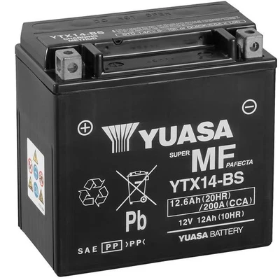 BATTERIA YUASA YTX14-BS PIAGGIO BEVERLY CRUISER (ZAP34500) 500 2007-2012 COD.YTX - Immagine 1 di 3