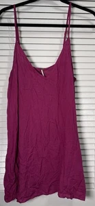 Free People Spaghetti Strap Tank Slip Mini Dress Pink 100% Viscose L - Picture 1 of 3