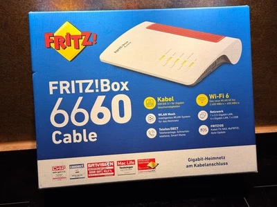 AVM FRITZ!Box 6660 Cable Mesh Router FRITZBox ohne Branding. Art-Nr:2000 2910 - Bild 1 von 3