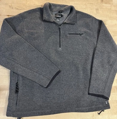 Sudadera De Colección J.Crew JCMG Para Hombre 1/4 Cremallera Talla XL Vellón Hecha en EE. UU. Gris Años 90 Foto 1 de 4