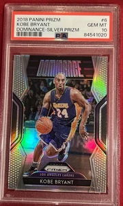 Panini Prizm Dominance #6 2018 Kobe Bryant Dominance - Silver Prizm PSA 10 - Imagen 1 de 10