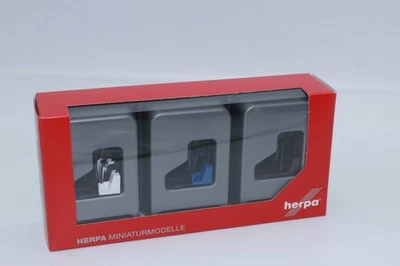 Herpa 053860 Mitnahmestapler weiß blau und schwarz 1:87  Stapler  H0 NEU OVP - Bild 1 von 4