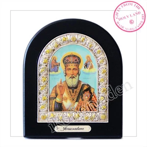 Holy Land Holz Ikone Nikolaus geweiht Souvenir aus Jerusalem Николай T23 / 5*E*3 - Picture 1 of 1
