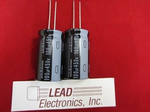 QTY2 NICHICON # UVZ2W101MRD 100UF 450-VOLT RADIAL 105-DEG  450V 100MFD - Picture 1 of 1