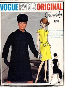 Vestido y chaqueta VOGUE Misses años 60 patrón Givenchy 1918 talla 12 - Imagen 1 de 2