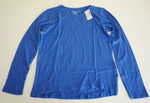 THE CHILDREN'S PLACE GIRLS LONG SLEEVE HIGH LOW LAYERING TEE LARGE COBALT NWT! - Picture 1 of 2