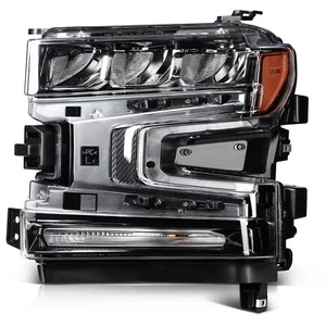 Headlight Assembly Set For Chevy Silverado 1500 2019-2022 Left Driver Side New - Foto 1 di 9