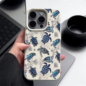 Custodia telefono modello tartaruga per iPhone 16 Pro Max 15 14 13 12 11 antiurto cover - Foto 1 di 21